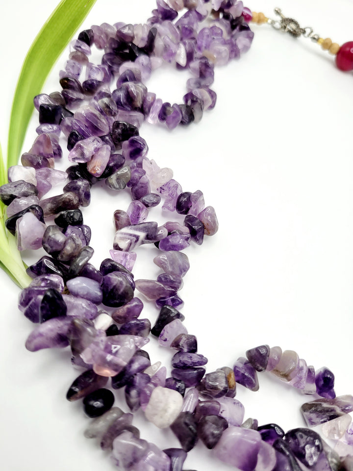 Recycled Glass Necklace | Ami Statement Necklace | Ayebea's Sankofa