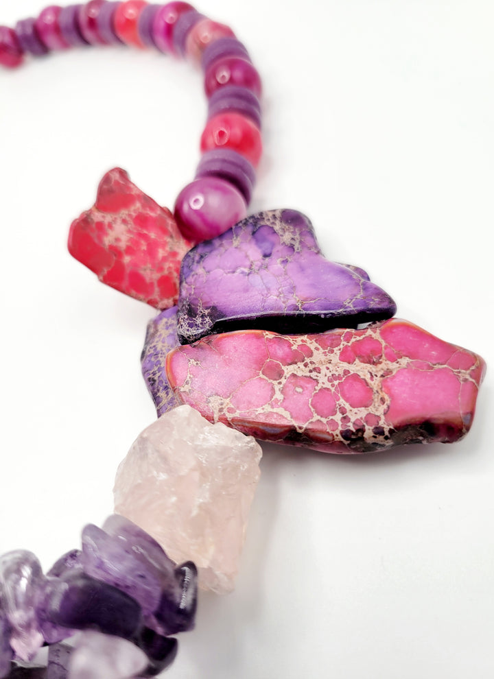 Recycled Glass Necklace | Ami Statement Necklace | Ayebea's Sankofa