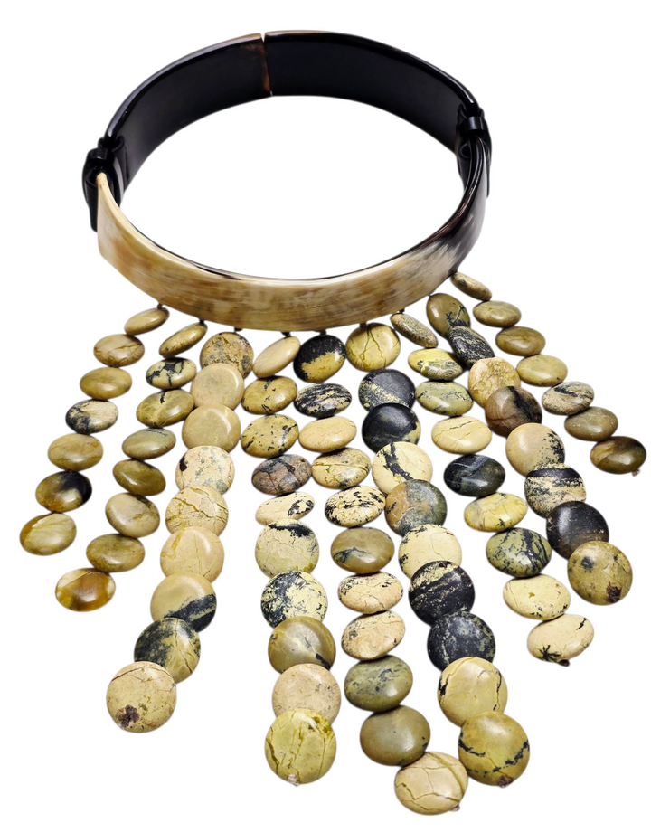 Asaase Yaa Necklace – Cow Horn & Jasper Statement Jewelry by Fulera