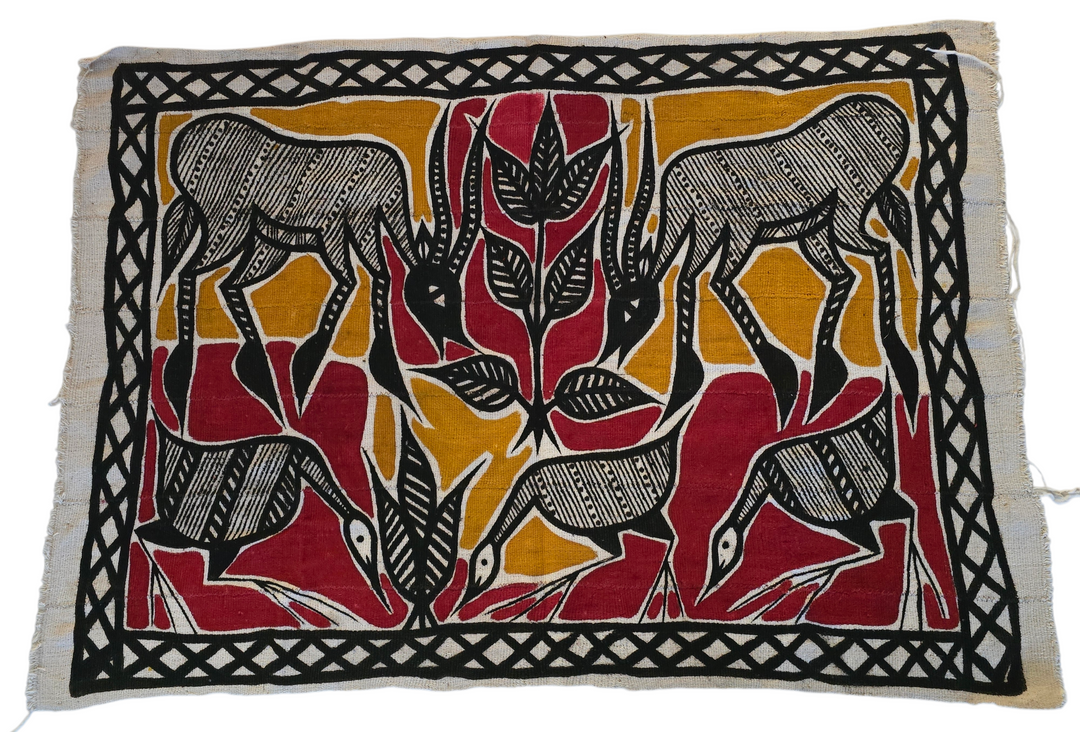 Fair Trade Korhogo Cloth (Approx. 40" x 58") – Handwoven African Textile for Sustainable Home Décor, Wall Art & Throws