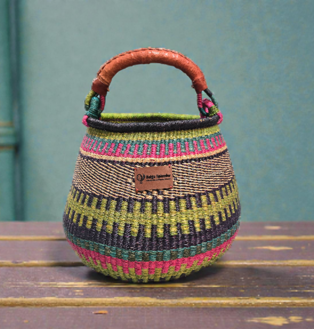 Bolga Pot Basket – Handwoven by the Women of Ayebase