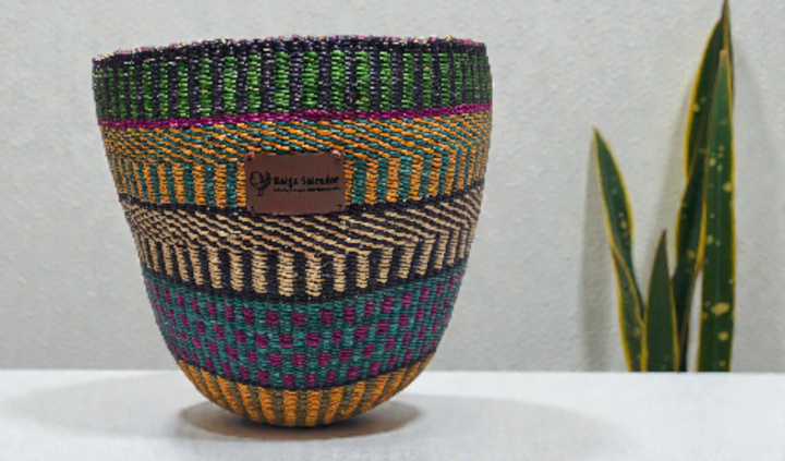 Bolga Planter Basket — Handmade by the Women of Ayebase