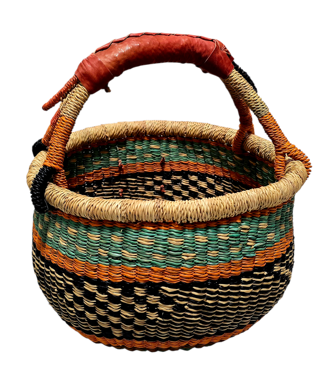 Small Bolga Storage Basket — Handmade by the Women of Ayebase
