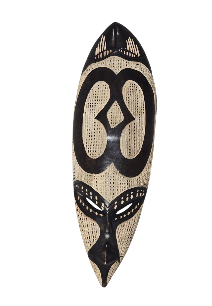 Adinkra Hand Carved African Mask-Nyame Biribi