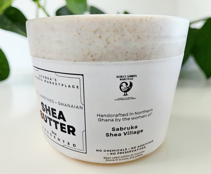 Natural Shea Butter — Sustainably Packaged in Wheat Straw Jar