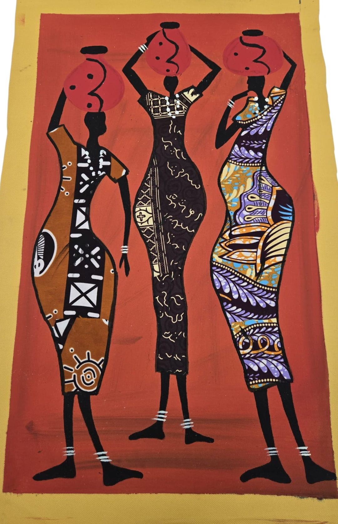 Threads of Tradition | Hand-Painted Ghanaian Textile-Inspired Artwork