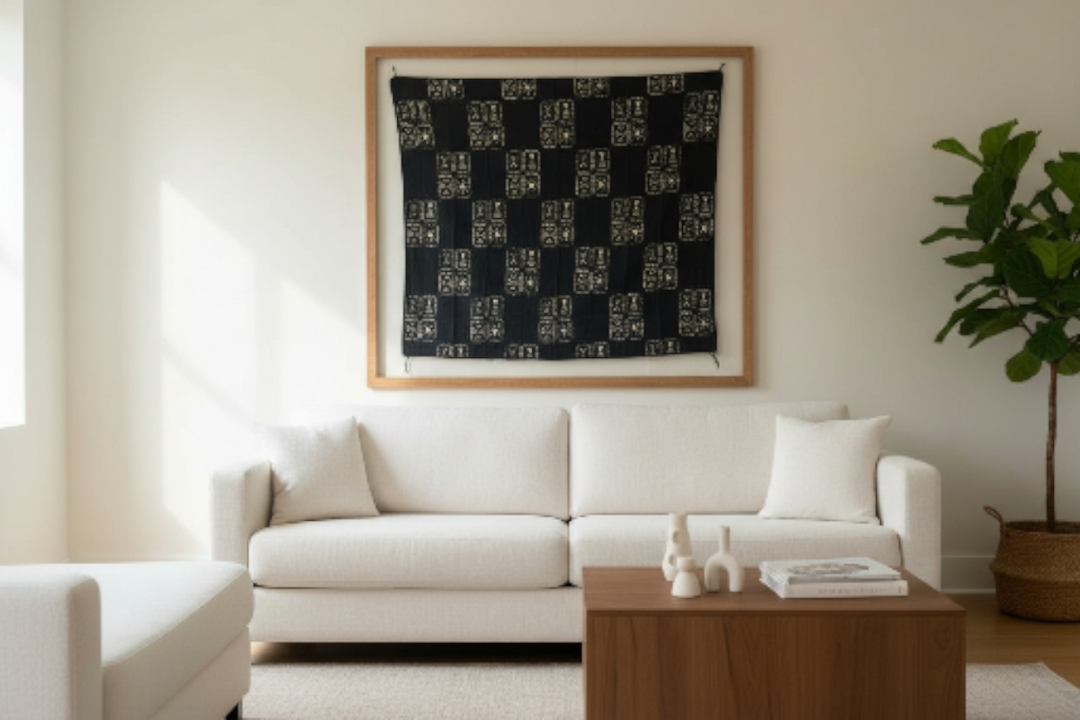 Fair Trade Bogolan Textile – Hand-Painted African Fabric for Sustainable Home Décor